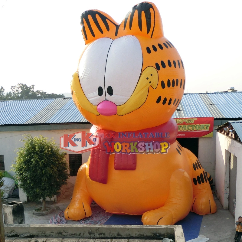Custom funny inflatable Garfield cat model giant inflatable fortune cat model for advertising 1