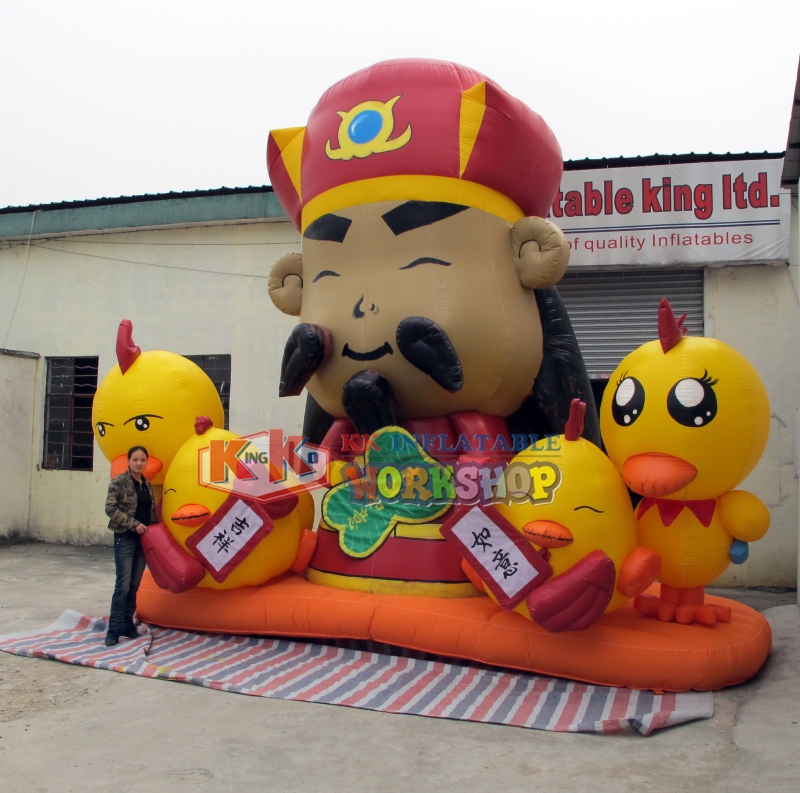 Modelo inflable del dios de la riqueza de los fabricantes chinos 3
