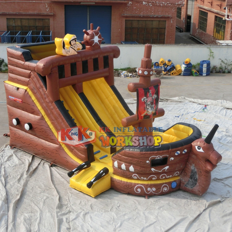 Large Pirate Ship Jump Slide Combo, Custom Made 8x5m inflatable Bouncing Ship House 1