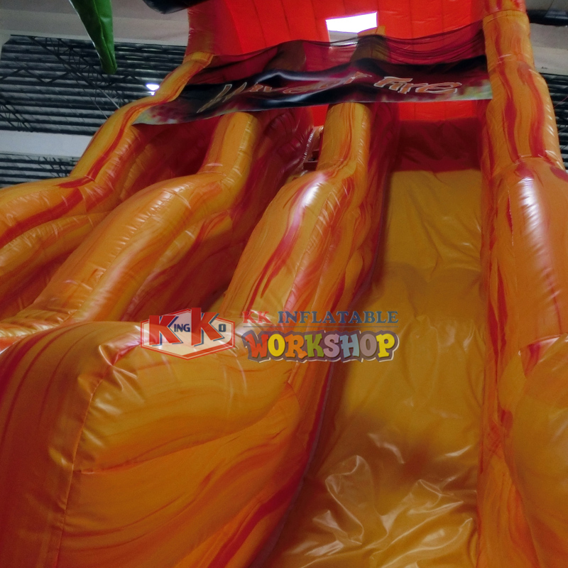 Triple Lanes Volcano PVC Inflatable Dry Slide with 24 Months Guarantee ...