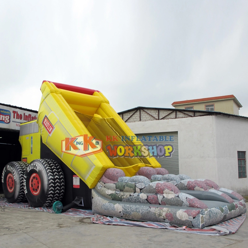 Customize inflatable garbage truck slide/dump car inflatable slide jumping/giant truck inflatable slide 1