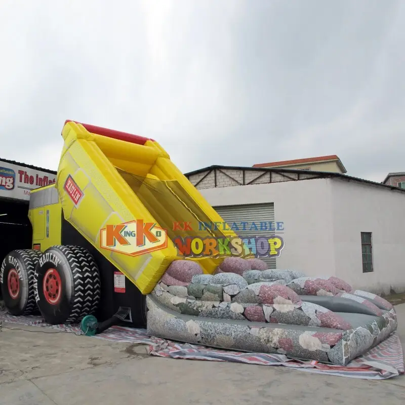 KK INFLATABLE fire truck shape blow up water slide various styles for playground 2