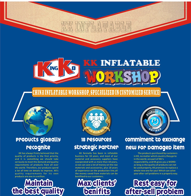 KK INFLATABLE cartoon inflatable bouncy factory direct for paradise 10