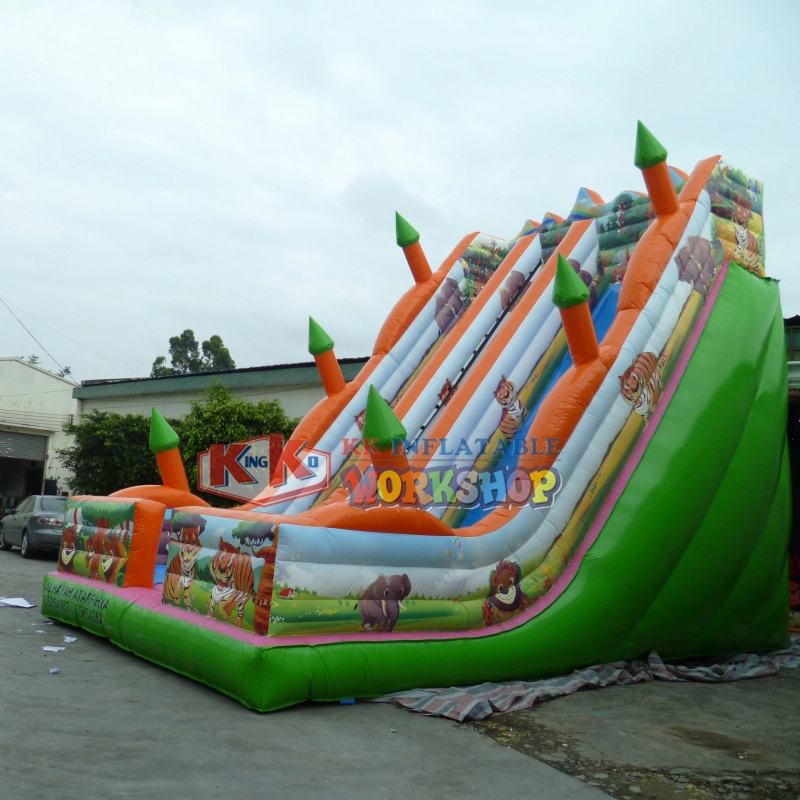 Inflatable Jungle Theme Forest Slide, Kids Indoor Outdoor Jumping Castle Slide Trampoline 1