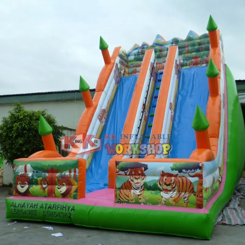 KK INFLATABLE PVC kids water slide supplier for paradise 4
