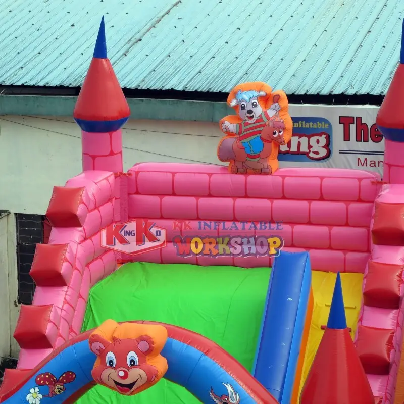 KK INFLATABLE funny big water slides colorful for swimming pool 2