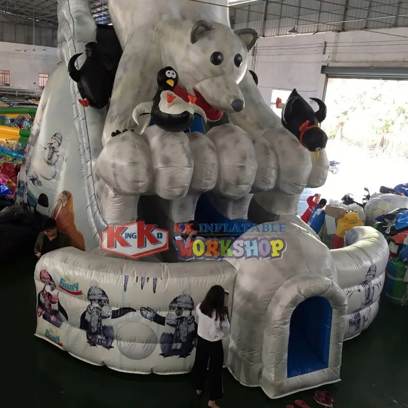slide pool bouncy slide colorful for paradise KK INFLATABLE 3