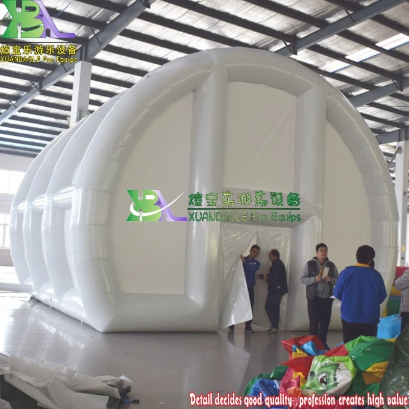 Portable White Airtight Windproof Heavy Duty Field Hospital Inflatable Camping Tent 1