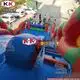KK INFLATABLE transparent pig bouncy slide supplier for swimming pool 6