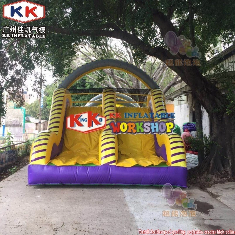 The excitement of multiple obstacles such as slides, rock climbing, and inflatable tracks 1