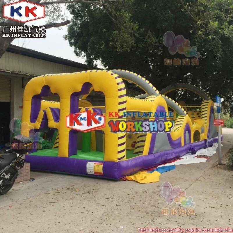 Unlock the Exciting Adventure of slides and rock climbing in the Inflatable Multi-obstacle Race Track 1