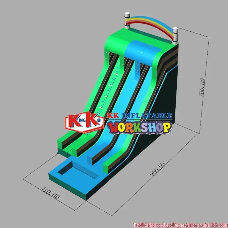 KK INFLATABLE quality inflatable water slide bulk production for paradise 8