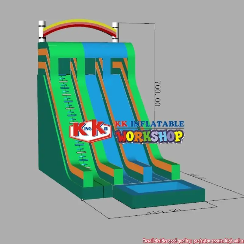 KK INFLATABLE quality inflatable water slide bulk production for paradise 6
