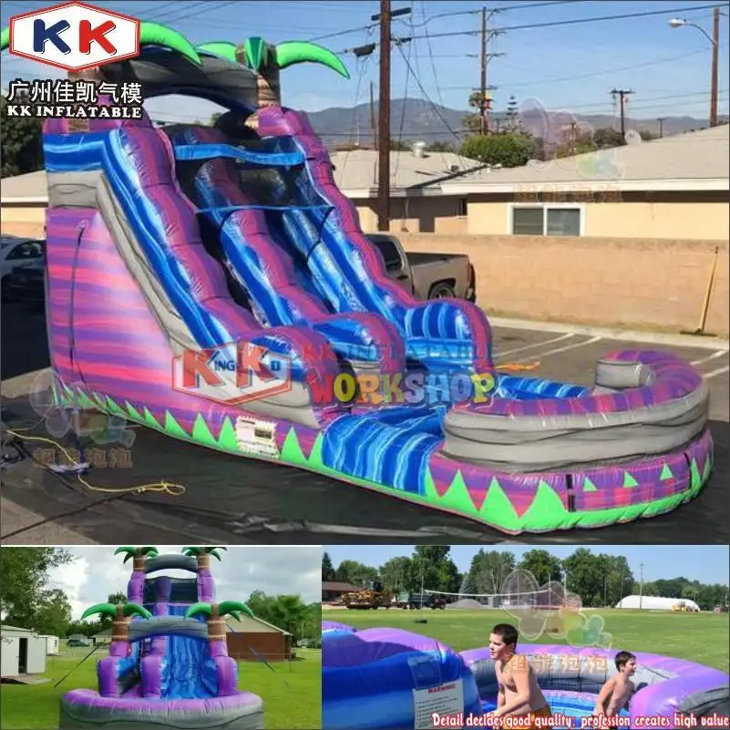 quality blow up water slide PVC OEM for paradise 4