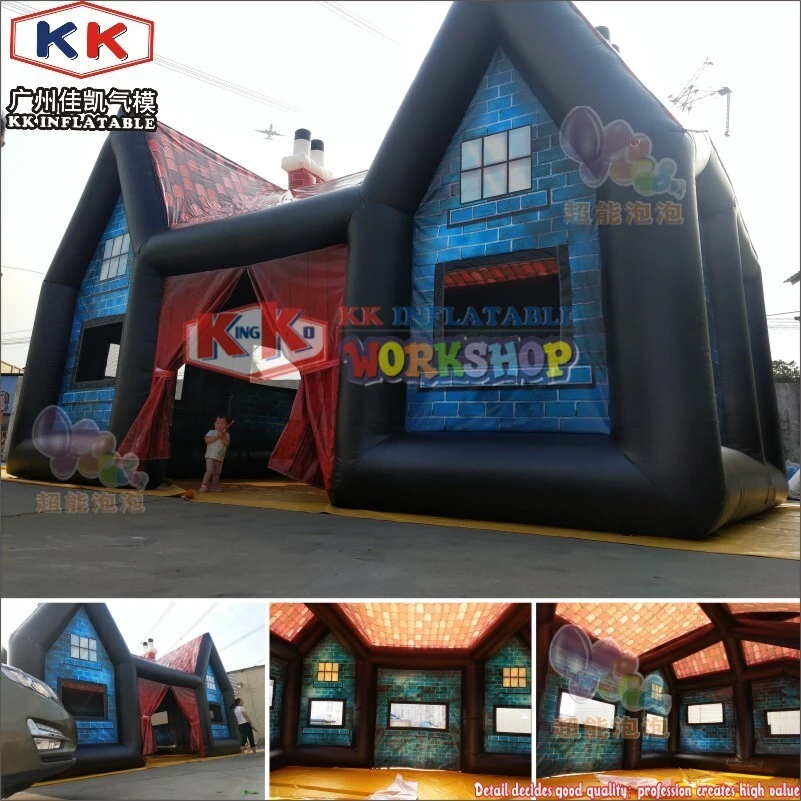 10x5m Blue Printing Inflatable Pavilion Inflatable Pub Tent Inflatable Bar 1