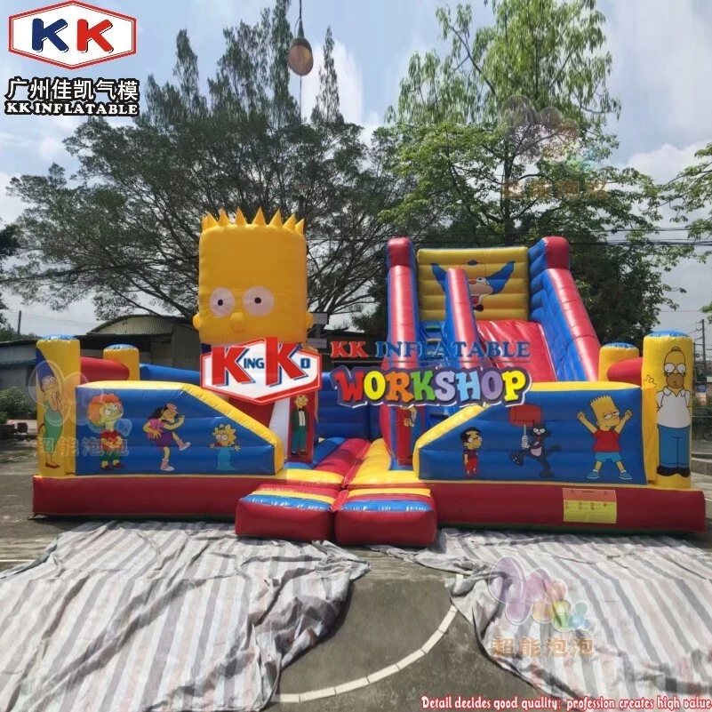 Commercial Design Cartoon Artwork Simpson Family Inflatable Fun City Attractive Amusement Park 1