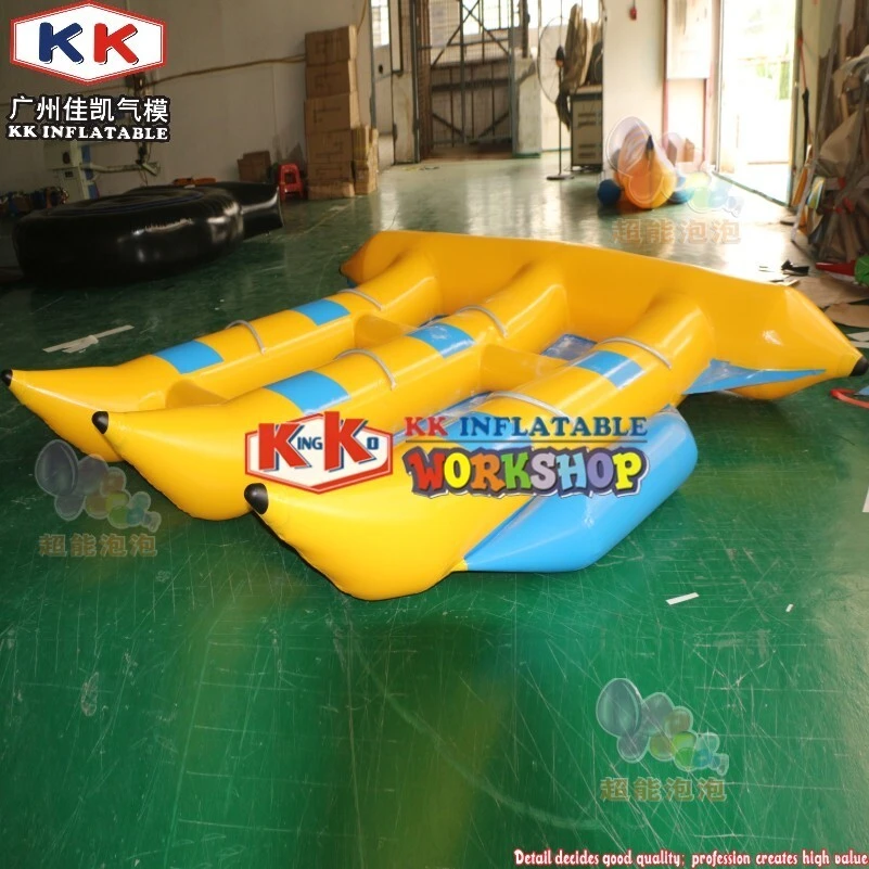 Inflatable Dragon boat Water Park Towable Boat Crazy Design Inflatable Fly Fish , Banana Boat Inflatable Flying Fish Towable For Water Sea Sport 1