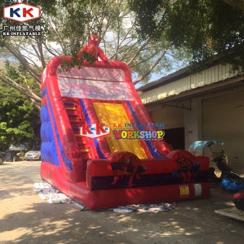 Super Popular Spiderman Theme Inflatable Slide with Great Printings 1