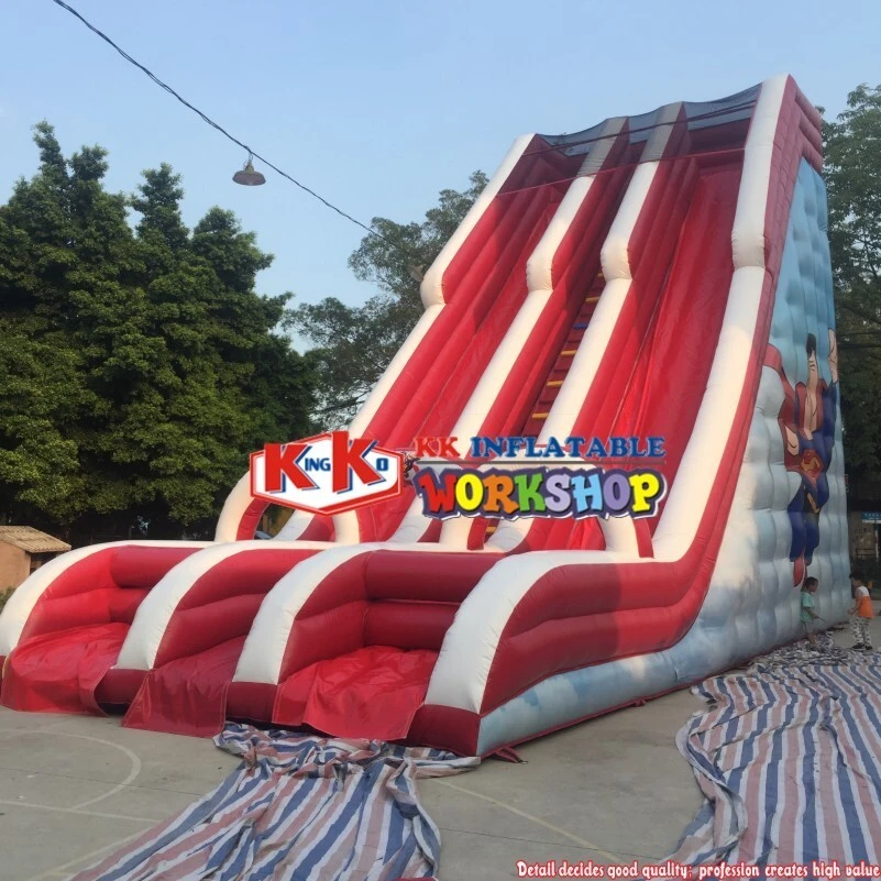 Amusement Park 30FT Height Giant Bouncy Castle Equipment Superhero Inflatable Dry Slide 1