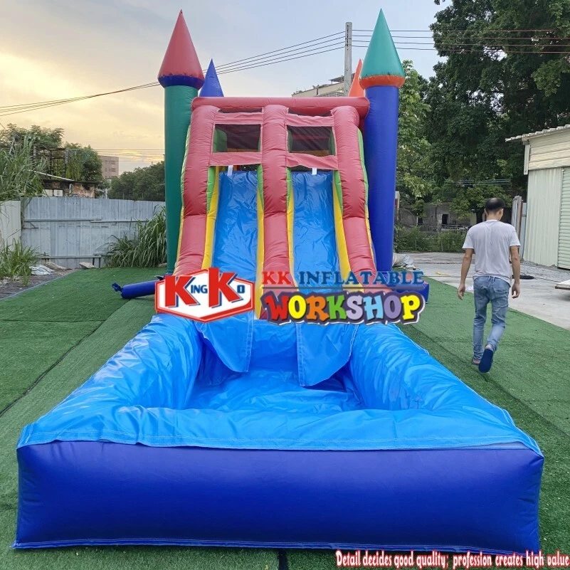 Kid Bonucy Castle Inflatable Water Play Set: Jumping Area, Slide & Pool Included 1