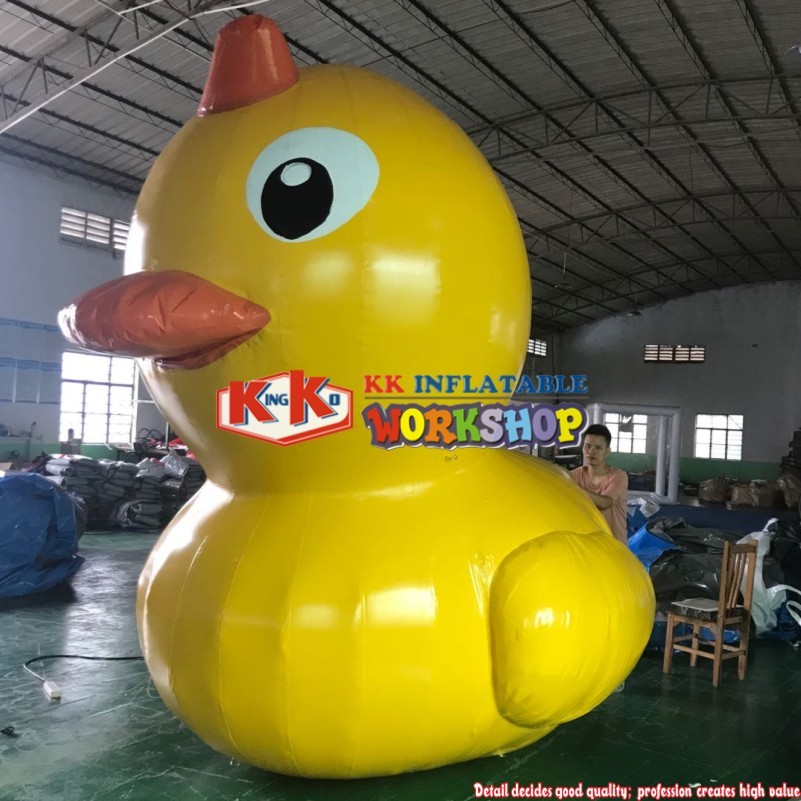 3m Cute Inflatable Cartoon Yellow Rubber Duck, Water Fixed Yellow Duck Cartoon Figure For Water Events 2