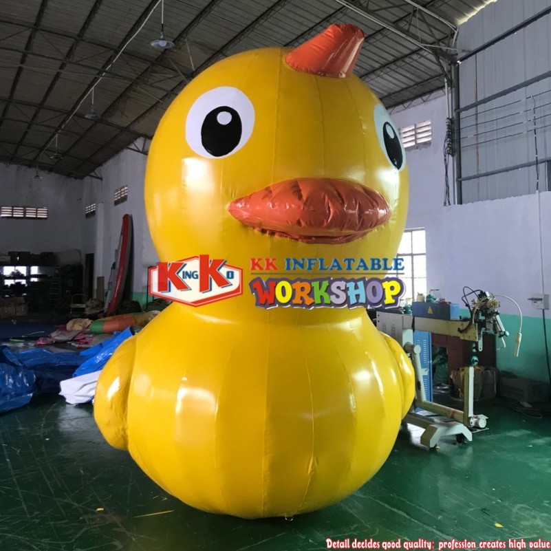 3m Cute Inflatable Cartoon Yellow Rubber Duck, Water Fixed Yellow Duck Cartoon Figure For Water Events 3