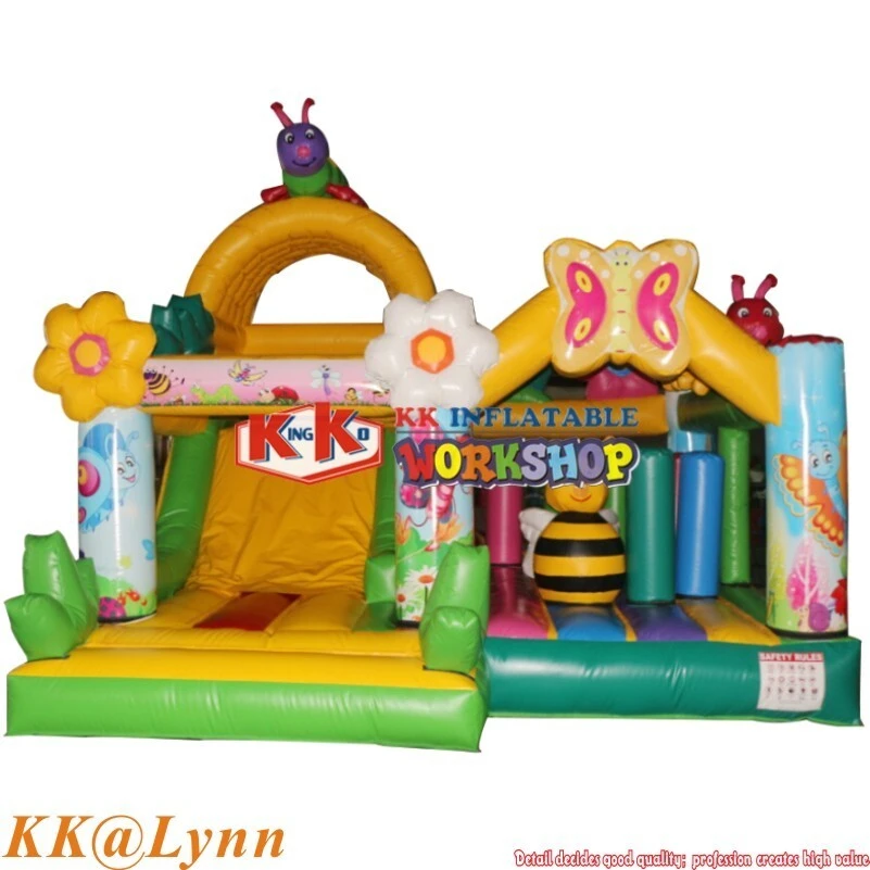Family Garden Use Honeybee Flower Inflatable Bouncer Slide Combo Jumping Castle For Kids 1
