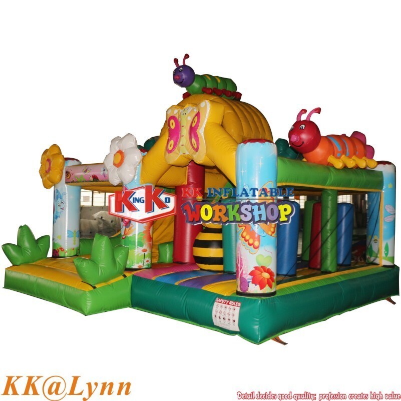 Family Garden Use Honeybee Flower Inflatable Bouncer Slide Combo Jumping Castle For Kids 2