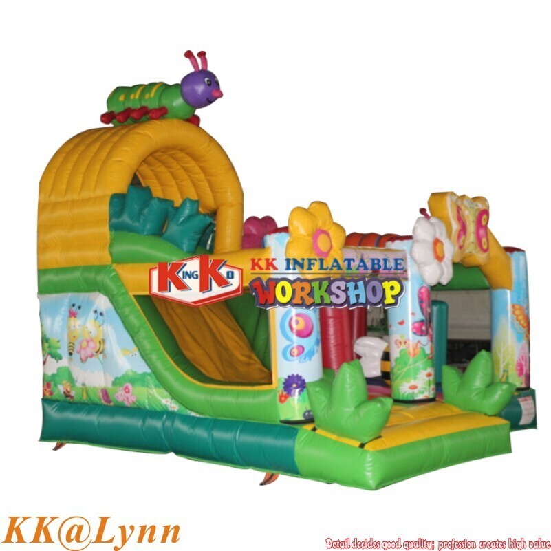 Family Garden Use Honeybee Flower Inflatable Bouncer Slide Combo Jumping Castle For Kids 4