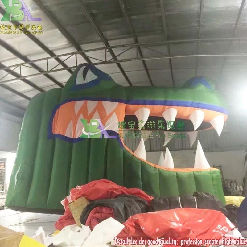 Crocodile Inflatable Tunnel inflatable football tunnel outdoor event sports Inflatable helmet tunnel 1