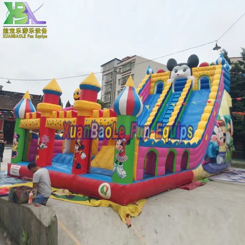 Toy Story Cheap Giant Outdoor Mickey Mouse Clubhouse Inflatable Amusement Games Park With Slide inflatable Fun City slide jumper 1