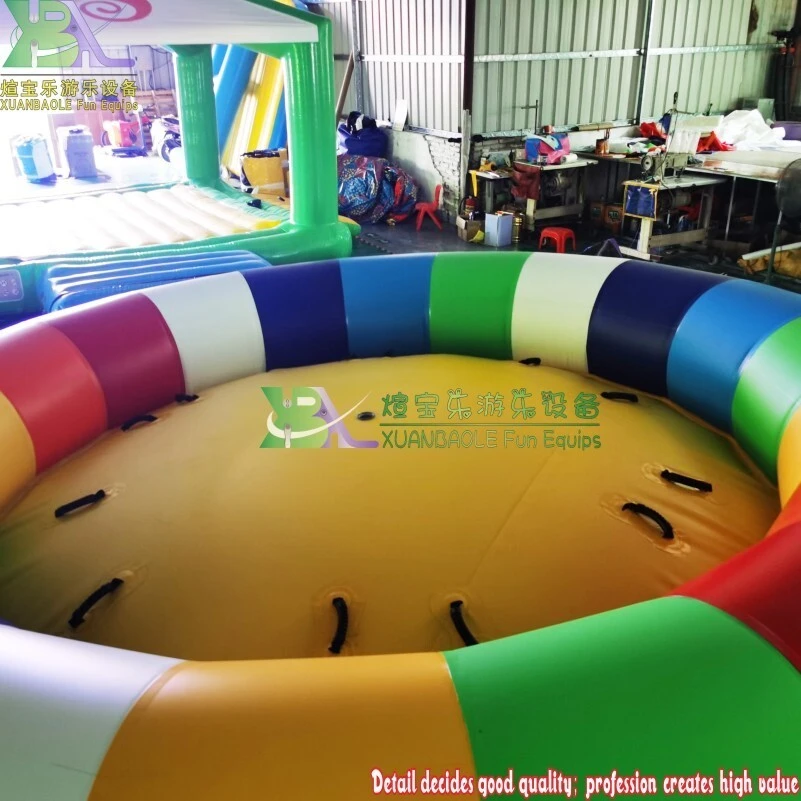High-quality Inflatable Spinning UFO Towable Tube For Water Entertainment Inflatable Water Rotating Disco Boat 1