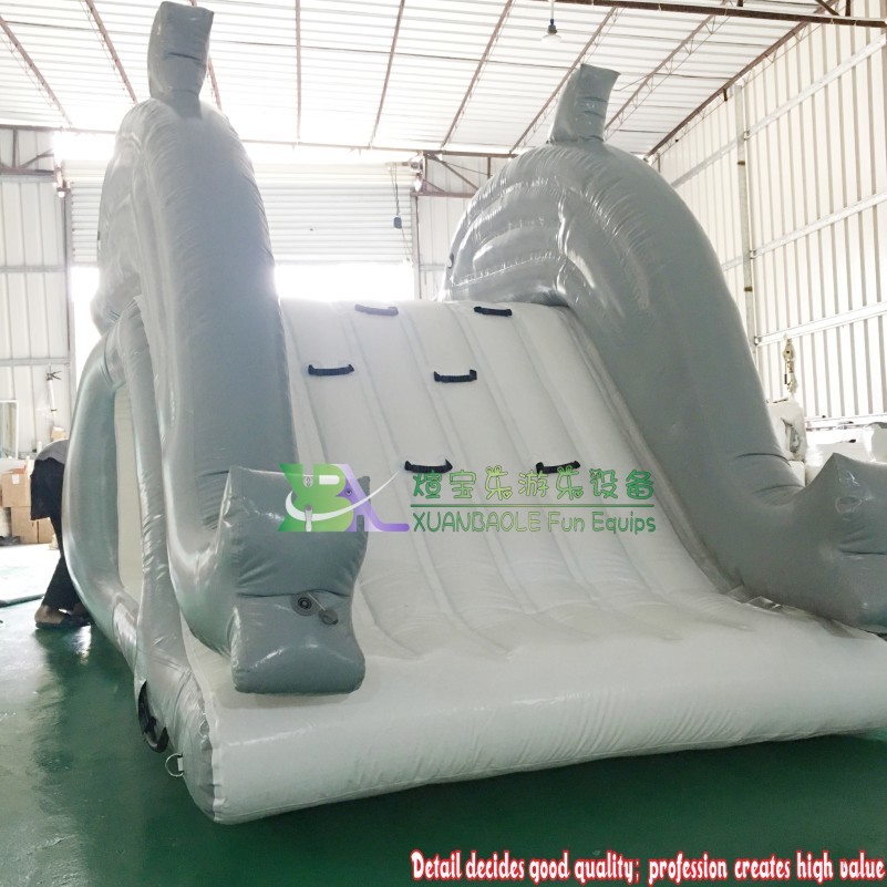 Lake Inflatable Floating Twin Dolphins Water Slide - Water Park Toy 3