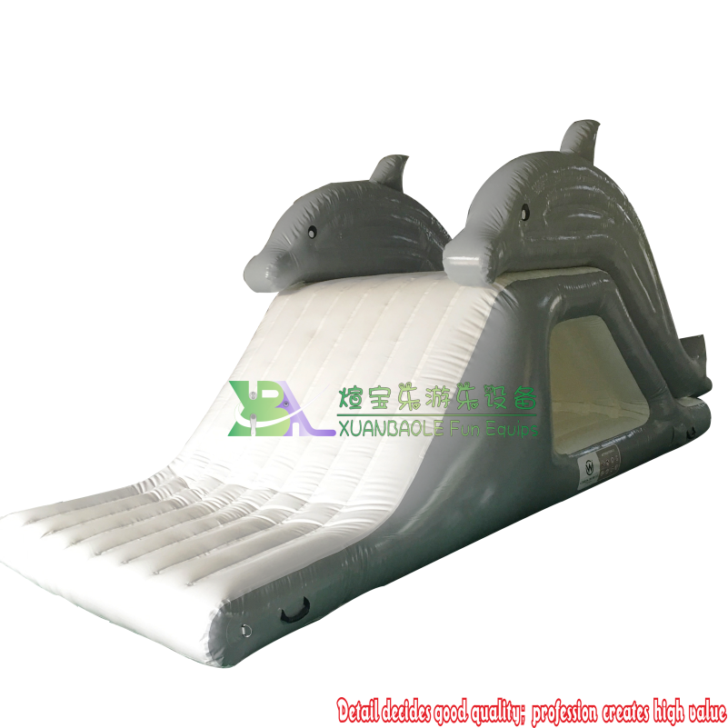 Lake Inflatable Floating Twin Dolphins Water Slide - Water Park Toy 6