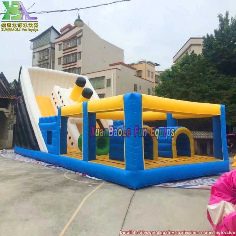 Titanic Adventure Inflatable Double Slides And Bounce House Inflatable Jumper Moonwalk Combo Slide Challenge 1