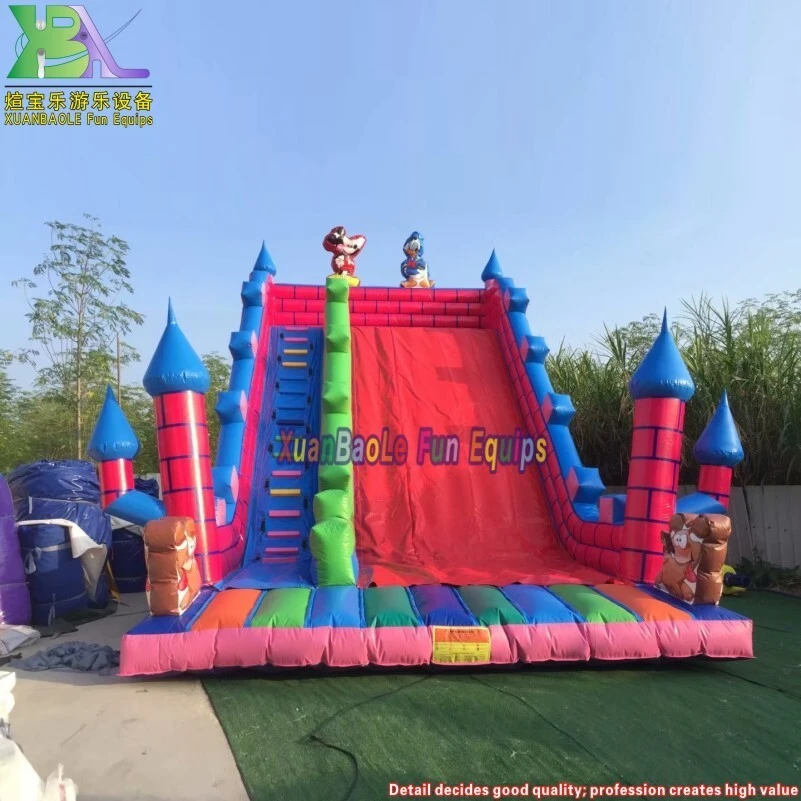Durable Inflatable Jumping Castle Slide For Kids, Holiday Rental Use Large Bouncing Inflatable Dry Slide 1