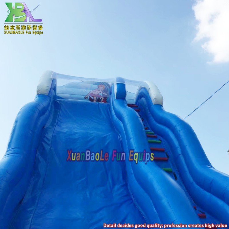 Heavy Duty & Tobogán seco seguro Sea World Adventure Tobogán inflable Tobogán de salto de PVC Tobogán ondulado 3