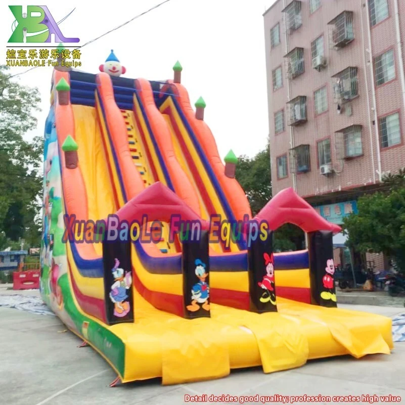 Commercial Inflatable Mickey Mouse&Clown Jumping Castle Slide Large Inflatable Dry Slide 1