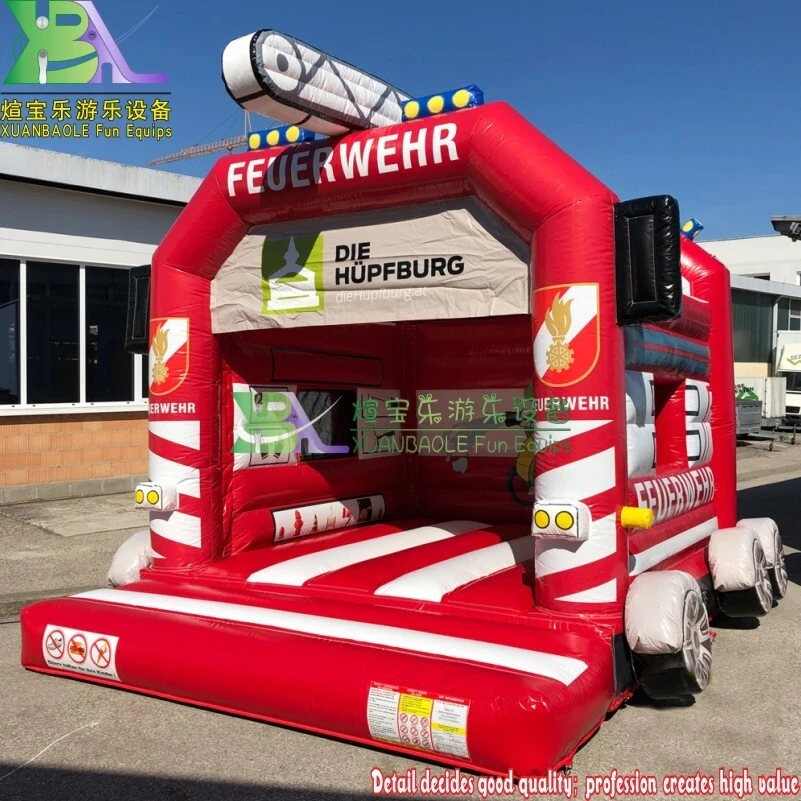 Kids Inflatable Fire Fighter Bouncy Jumping Castle Playground Bouncer Amusement Park Equipment 1