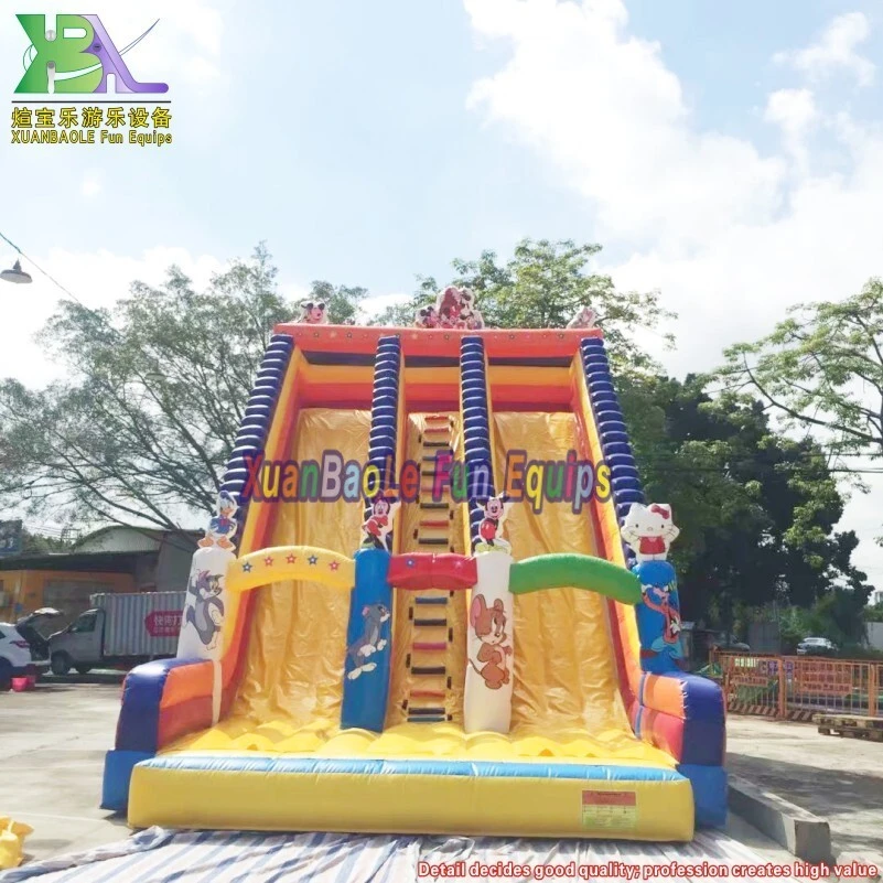 Attractive Mickey And Minnie Mouse Bouncer Castle Park Dry Slide, Mini Inflatable Cartoon Theme Giant Bouncer Slide 1