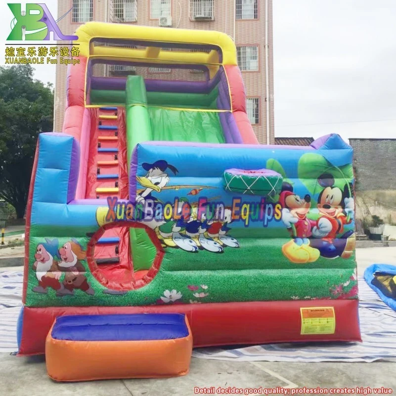 Fantasy Disney Mouse Duck Inflatable Slide Commercial Inflatable Donald Duck Cartoon Slides For Amusement Park 1