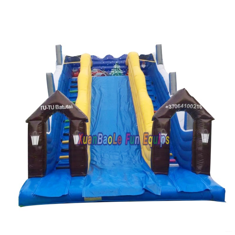 Tobogán inflable de adrenalina para avalanchas, toboganes inflables, tobogán inflable Snow World para invierno 7