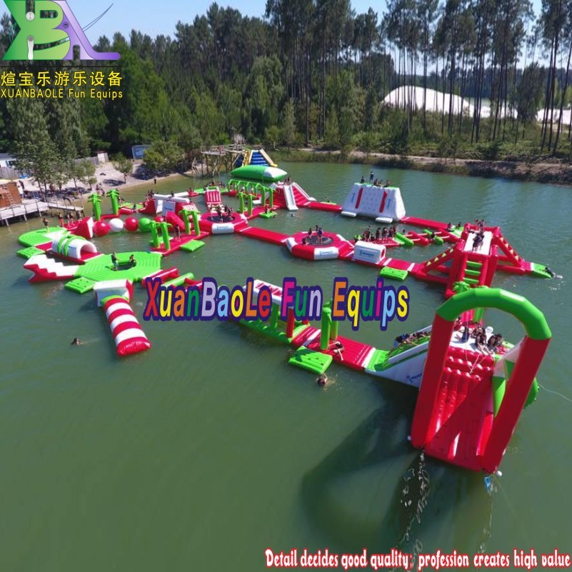 Nuevo parque acuático inflable flotante, juego acuático inflable gigante para exteriores, hermético y con certificación CE. 6
