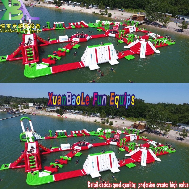 Nuevo parque acuático inflable flotante, juego acuático inflable gigante para exteriores, hermético y con certificación CE. 7