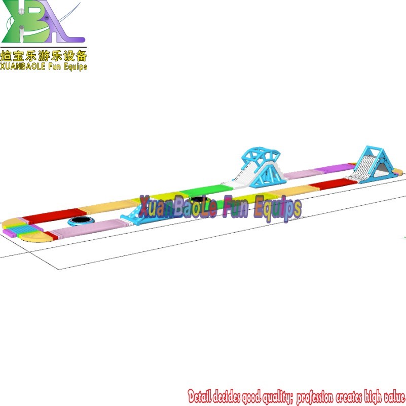 Toboganes inflables flotantes tipo sellado con aire para parque acuático Aqua Splash 5
