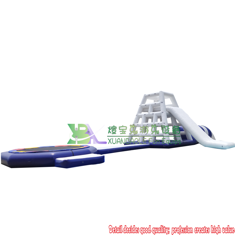 Inflatable Aqua Combo Water Game Set Inflatable Water Trampoline Slide With jumping bag 9
