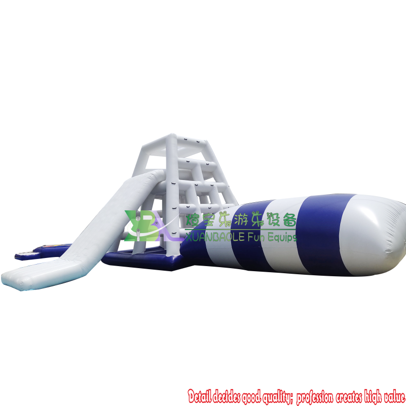 Inflatable Aqua Combo Water Game Set Inflatable Water Trampoline Slide With jumping bag 8