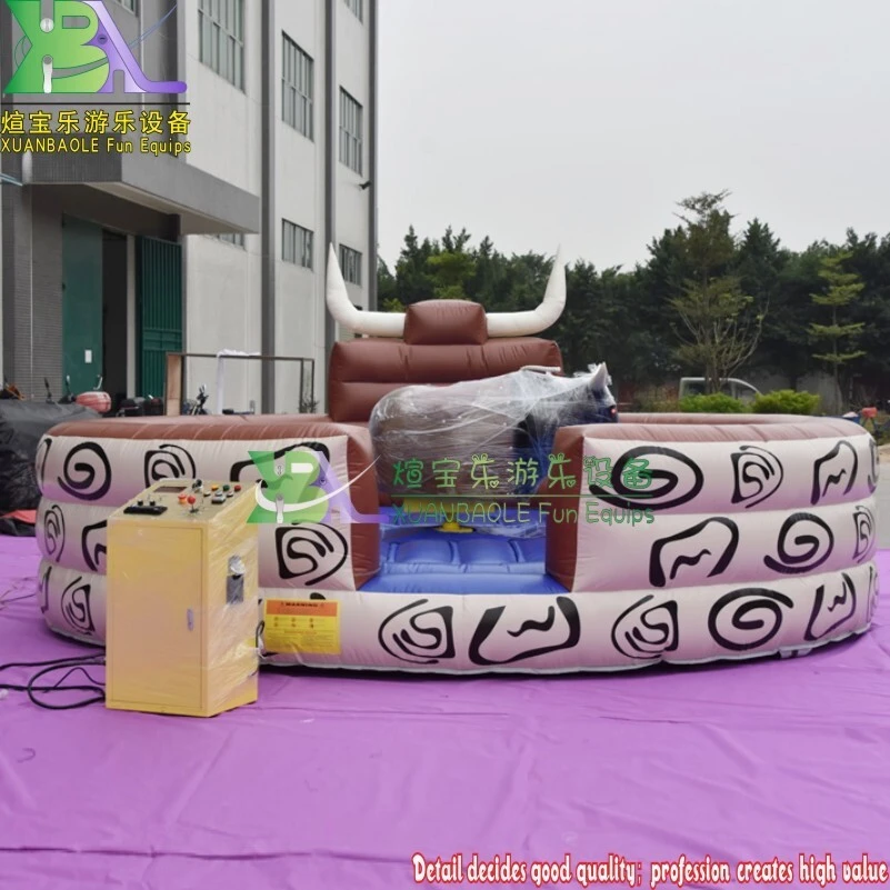Carnival Fun Fair Kids&Adults Inflatable Mechanical Bull Ride Riding Machine Game Price 1