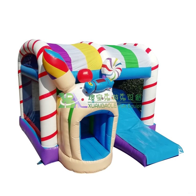 Candy land Inflatable Bounce House With Slide Combo Inflatable Candy Bouncy Castle Kids Zone 1