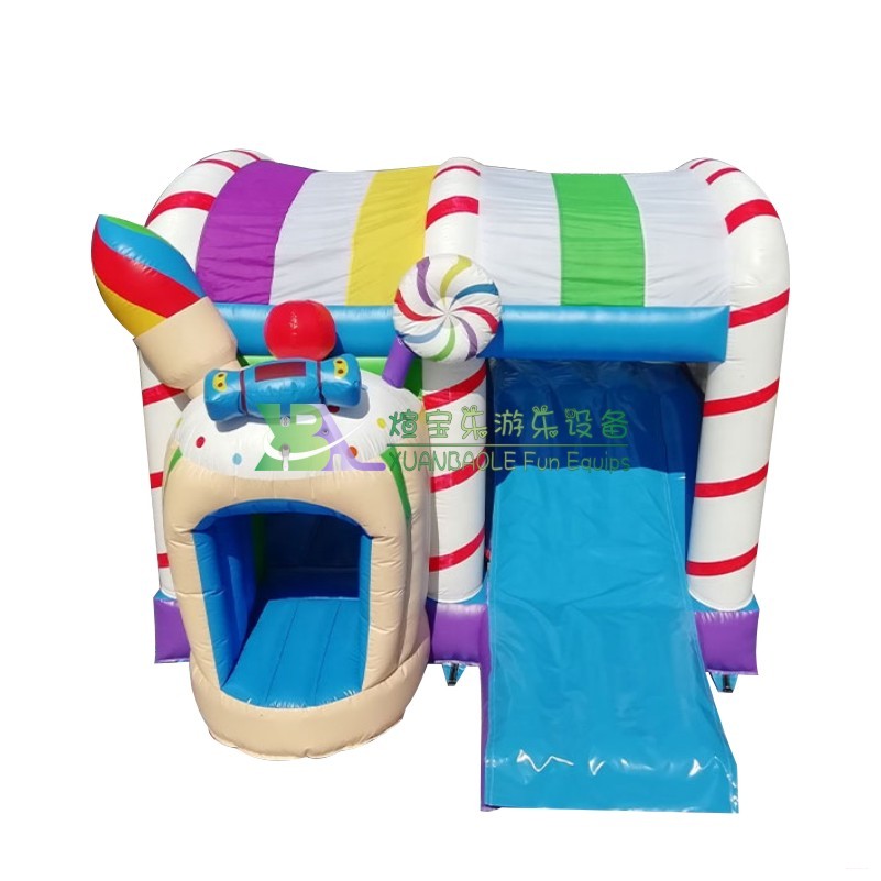 Candy land Inflatable Bounce House With Slide Combo Inflatable Candy Bouncy Castle Kids Zone 4